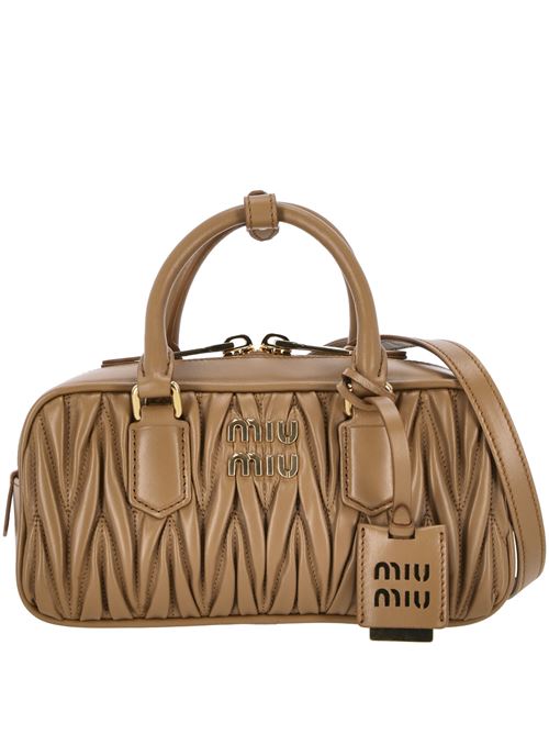 Borsa effetto matelassè caramello Miu Miu | 5BB142V-OONN88F098L